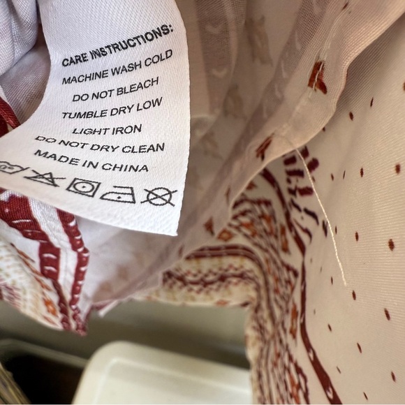 New Womens Dress Size Large Bohemian Floral Long Sleeve Dress Fall Colors New - Picture 4 of 7